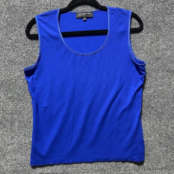 Jones New York Collection Tank Top Womens Large Sleeveless Basic Stretch Rayon - Picture 1 of 6